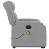 vidaXL Electric Stand up Massage Recliner Chair Light Grey Fabric
