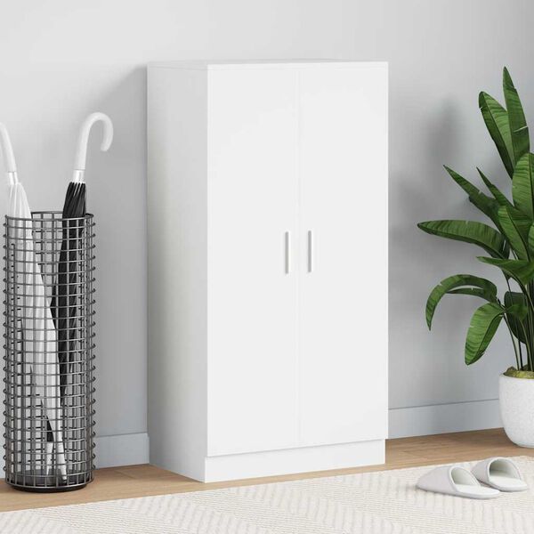 vidaXL Shoe Cabinet 7 Shelves White