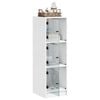 vidaXL Highboard with Glass Doors White 35x37x109 cm