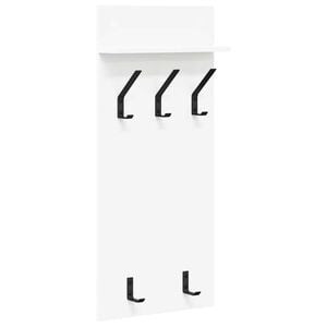vidaXL Wall-Mounted Coat Rack Wall-Mounted White 40 x 10 x 90 cm