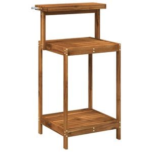 vidaXL Outdoor Potting Bench 56.5 x 48.5 x 107 cm Solid Acacia Wood