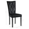 vidaXL Dining Chairs 4 pcs Black Velvet
