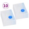 vidaXL Vacuum Travel Bag | Set of 10 | Transparent and blue | Plastic | Large