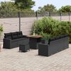 vidaXL Garden Sofa Set with Cushion with Storage Manual 10 pcs Black
