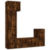 vidaXL 5 Piece TV Cabinet Set Smoked Oak Engineered Wood