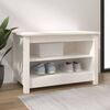vidaXL Shoe Bench White 70x38x45.5 cm Solid Wood Pine