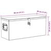 vidaXL Aluminium Box 70x24x42 cm Trapezoid Silver