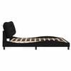 vidaXL Bed Frame without Mattress "Hvar" Black 180x200 cm King Fabric