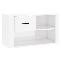 vidaXL Shoe Cabinet High Gloss White 80x35x45 cm Engineered Wood