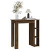 vidaXL Bar Table with Shelf Smoked Oak 102x50x103.5 cm Engineered Wood