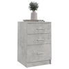vidaXL Bed Cabinet Concrete Grey 40x40x63 cm Engineered Wood