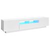 vidaXL TV Cabinet with LED Lights High Gloss White 180x35x40 cm