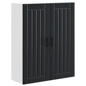 vidaXL Wall Cabinet LUCCA Black 80 x 31 x 100 cm Engineered Wood