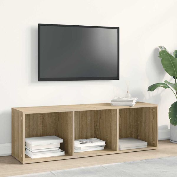 vidaXL Book Cabinet/TV Cabinet Sonoma Oak 36x30x114 cm Engineered Wood