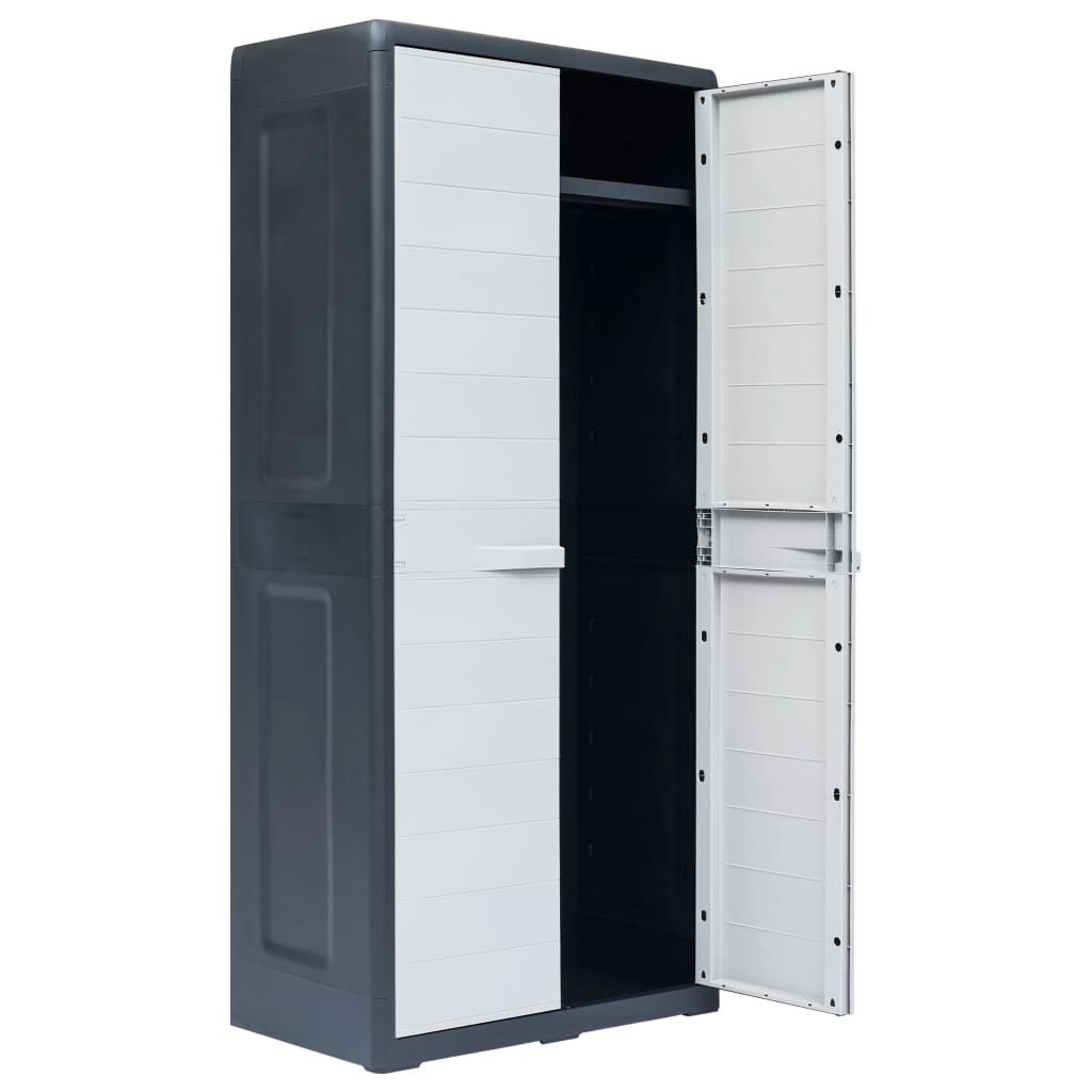 vidaXL Garden Storage Cabinet XL 78x46x175 cm Plastic 