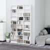 vidaXL CD Cabinet High Gloss White 102x23x177,5 cm Engineered Wood