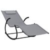 vidaXL Rocking Sun Loungers 2 pcs Grey Steel and Textilene