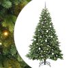 vidaXL Artificial Christmas Tree with 300 LEDs Green 210 cm PE and PVC