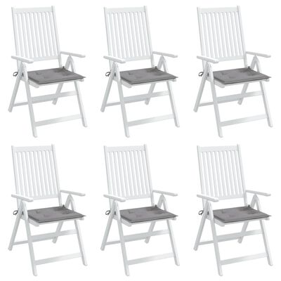 vidaXL Garden Chair Cushions 6 pcs Grey 50x50x3 cm Oxford Fabric