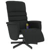 vidaXL Massage Recliner Chair with Footrest Black Faux Leather