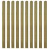 vidaXL 20 pcs Impregnated Fence Slats Wood 140 cm