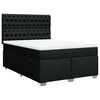 vidaXL Box Spring Bed with Mattress Black Double Fabric