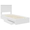 vidaXL Storage Bed with Headboard White 90 x 190 cm Engineered Wood