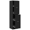 vidaXL Apothecary Cabinet Black 40x41x174,5 cm Engineered Wood
