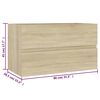 vidaXL Bathroom Furniture Set Sonoma Oak Engineered Wood
