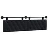 vidaXL Hanging Headboard Wall-mounted Black 190 x 55 x 7 cm Velvet