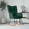 vidaXL Rocking Chair Dark Green Velvet