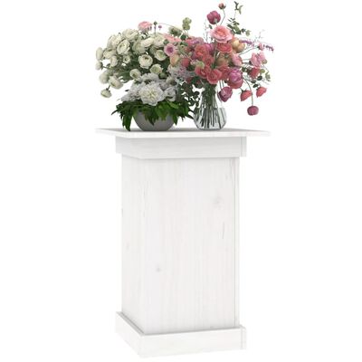 vidaXL Flower Stand White 40x40x60 cm Solid Wood Pine