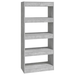 vidaXL Book Cabinet | Concrete Grey | Engineered Wood | Medium | Book Cabinet