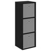 vidaXL Sideboard with Drawer Black Oak 35 x 32 x 99.5 cm