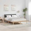 vidaXL Bed frame Brown and dark grey 150 x 200 cm Solid pine wood