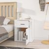 vidaXL Bedside Cabinet High Gloss White 50x36x60 cm Engineered Wood