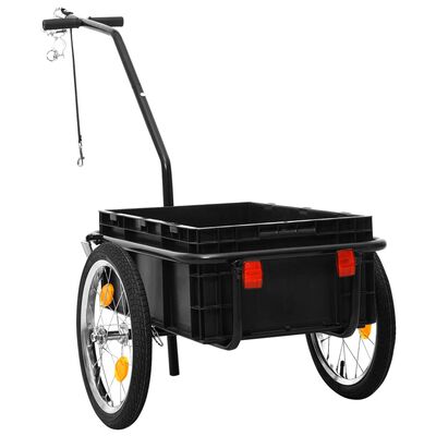 vidaXL Bike Cargo Trailer/Hand Wagon 155x60x83 cm Steel Black