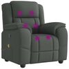 vidaXL Massage Recliner Chair Dark Grey Fabric