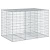 vidaXL Gabion Basket with Cover 150x100x100 cm Galvanised Iron