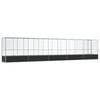 vidaXL Aviary with Extension Silver 1042.5x107x212 cm Steel