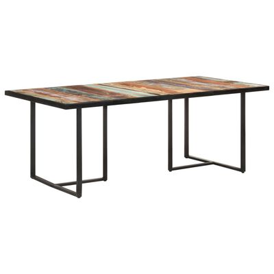 vidaXL Dining Table 200 cm Solid Reclaimed Wood