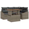 vidaXL Garden Sofa Set 5 pcs Grey Poly rattan