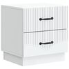 vidaXL Bedside Cabinet White 43 x 34.5 x 44.5 cm Engineered Wood