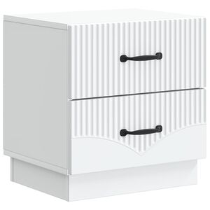 vidaXL Bedside Cabinet White 43 x 34.5 x 44.5 cm Engineered Wood