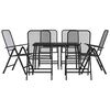 vidaXL 7 Piece Garden Dining Set Anthracite Metal Mesh