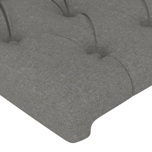 vidaXL Headboards Dark Grey 144x7x78/88 cm Fabric
