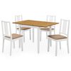 vidaXL 5 Piece Dining Set MDF White