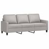 vidaXL 3-Seater sofa with footstool Light Grey 180 cm Fabric