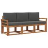 vidaXL Outdoor Sofa Set 3 pcs Natural and Anthracite