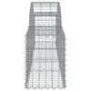 vidaXL Arched Gabion Baskets 20 pcs 200x30x40/60 cm Galvanised Iron